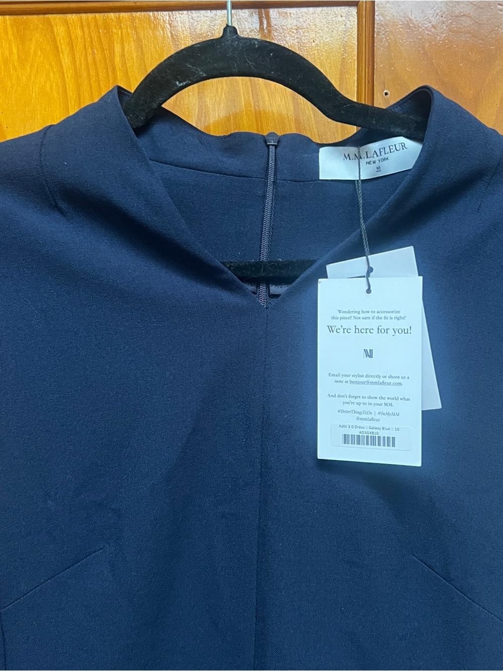 MM.LaFleur Navy Cap-Sleeve Midi Dress - Picture 3 of 6